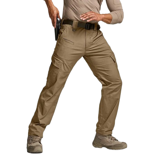 8-Pack Men's Flex Ripstop Tactical Pants, Water Resistant Stretch Cargo Pants, Lightweight EDC Hiking Work Pants