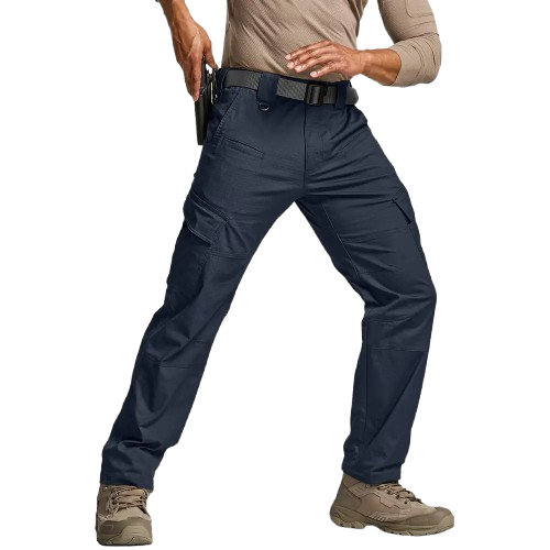 8-Pack Men's Flex Ripstop Tactical Pants, Water Resistant Stretch Cargo Pants, Lightweight EDC Hiking Work Pants