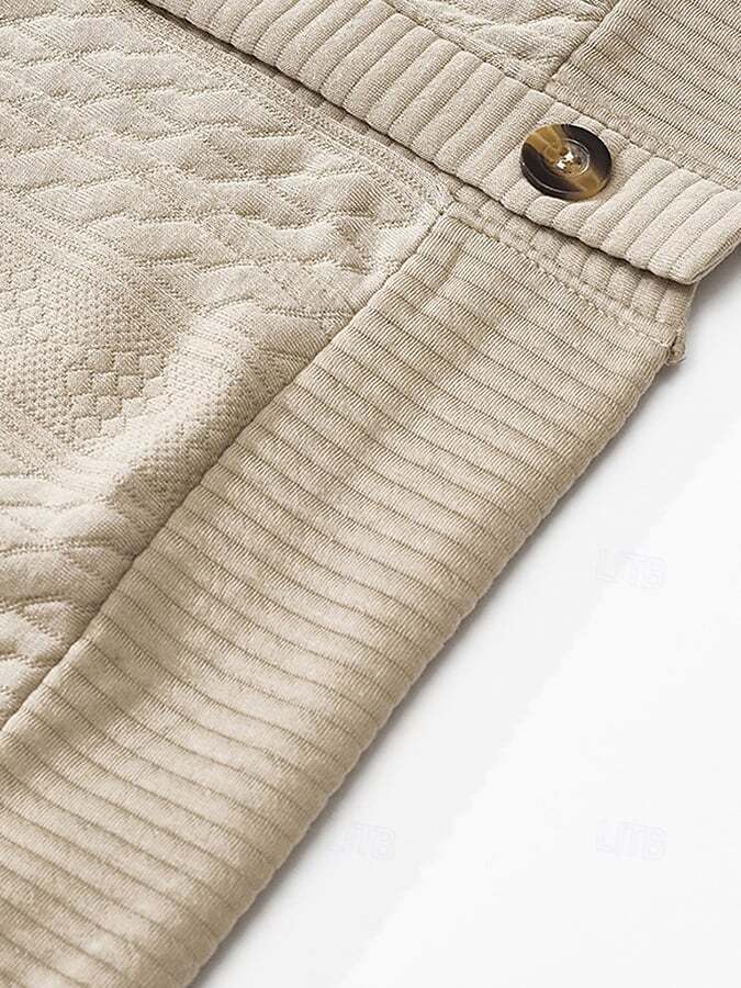 Men's Vintage Jacquard Button V-Neck Cardigan