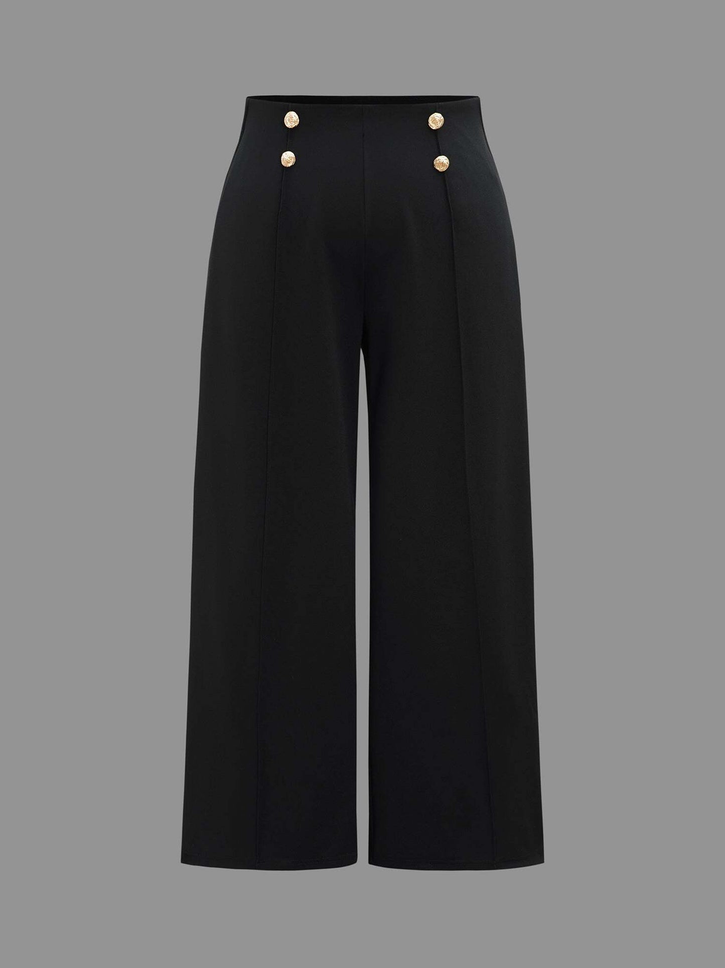 No-Gap Waist Seamed Side Button Pants