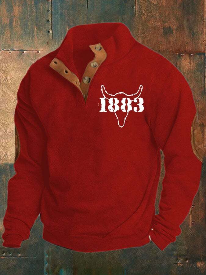 Men's Vintage 1883 Print Long Sleeve Sweatshirt