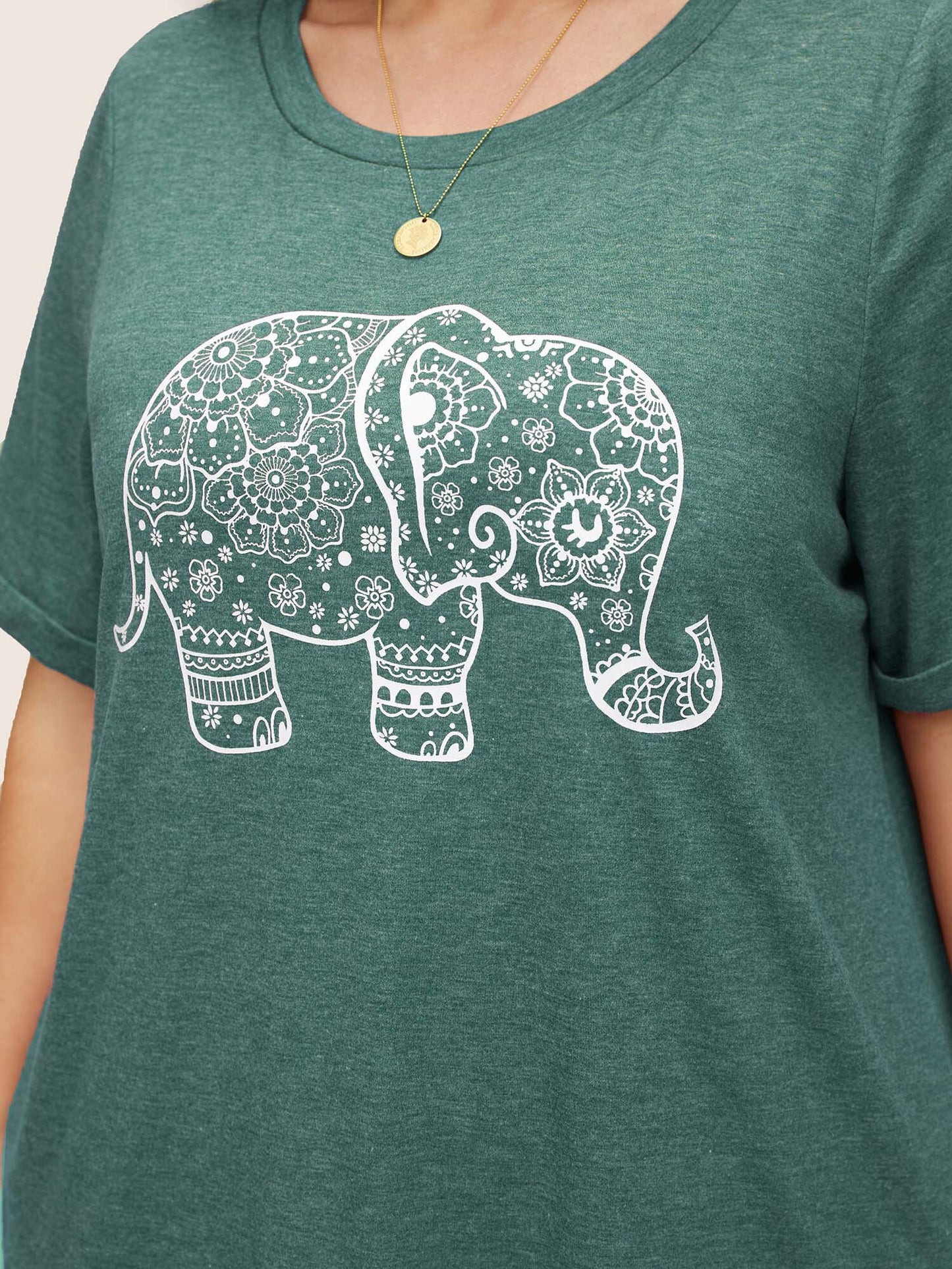 Art & Design Elephant Print T-shirt