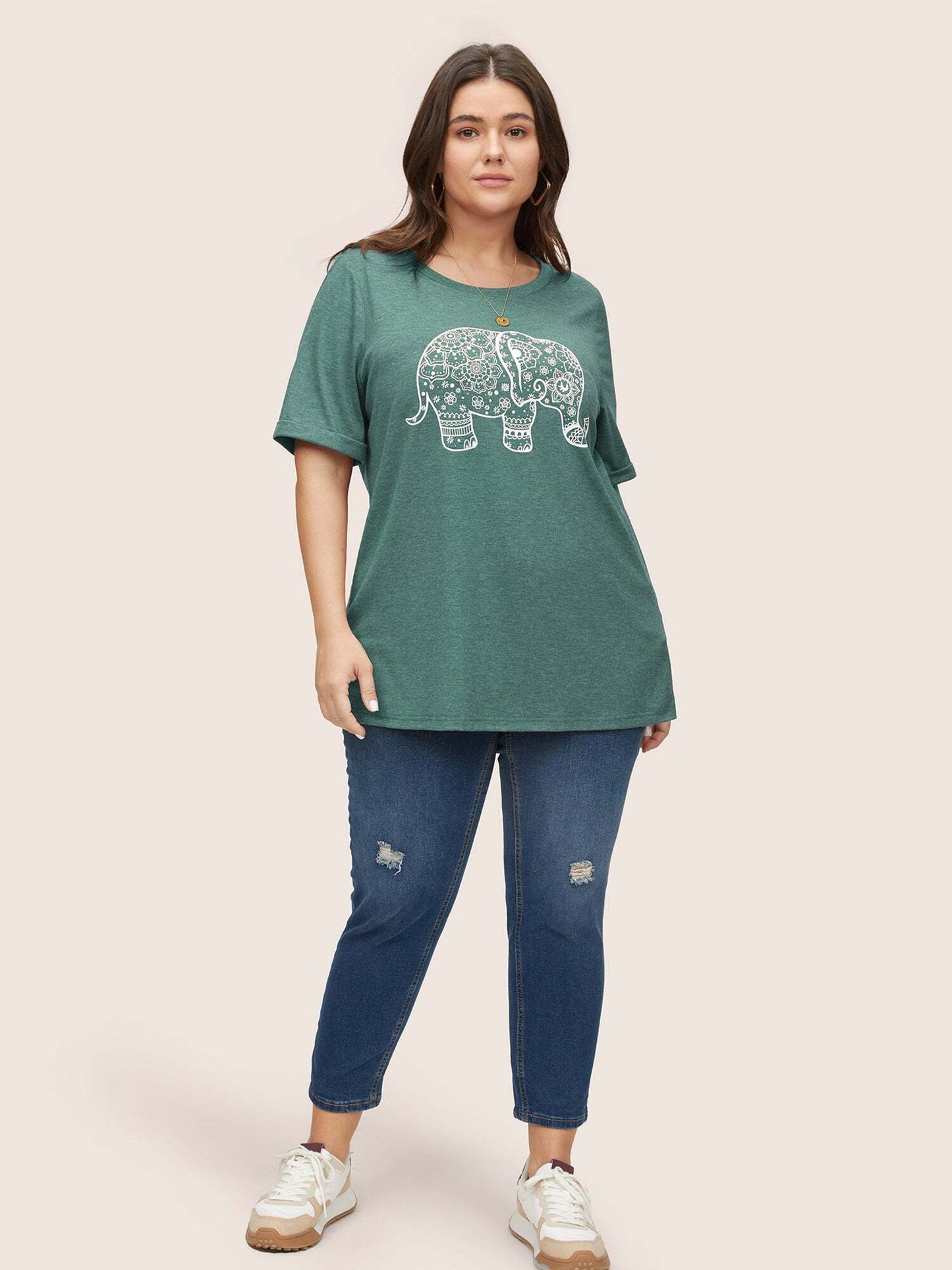 Art & Design Elephant Print T-shirt