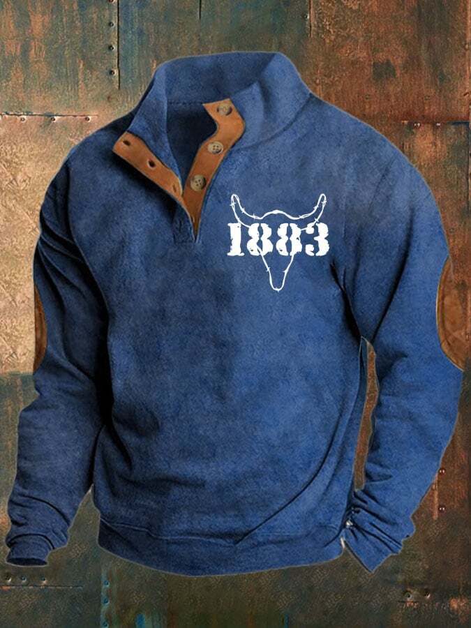 Men's Vintage 1883 Print Long Sleeve Sweatshirt
