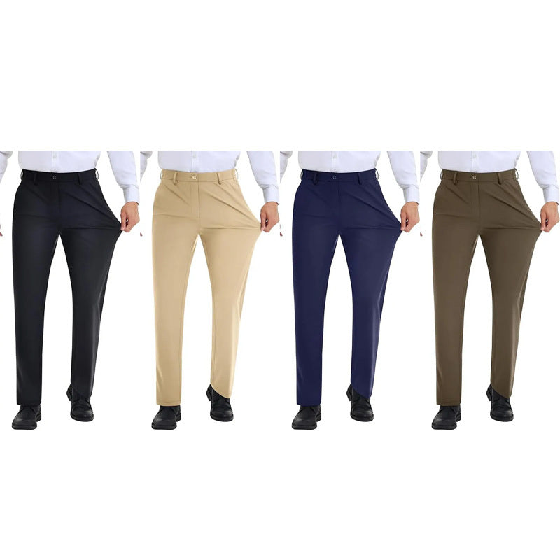 Men's Stretch Dress Pants with Expandable Waist