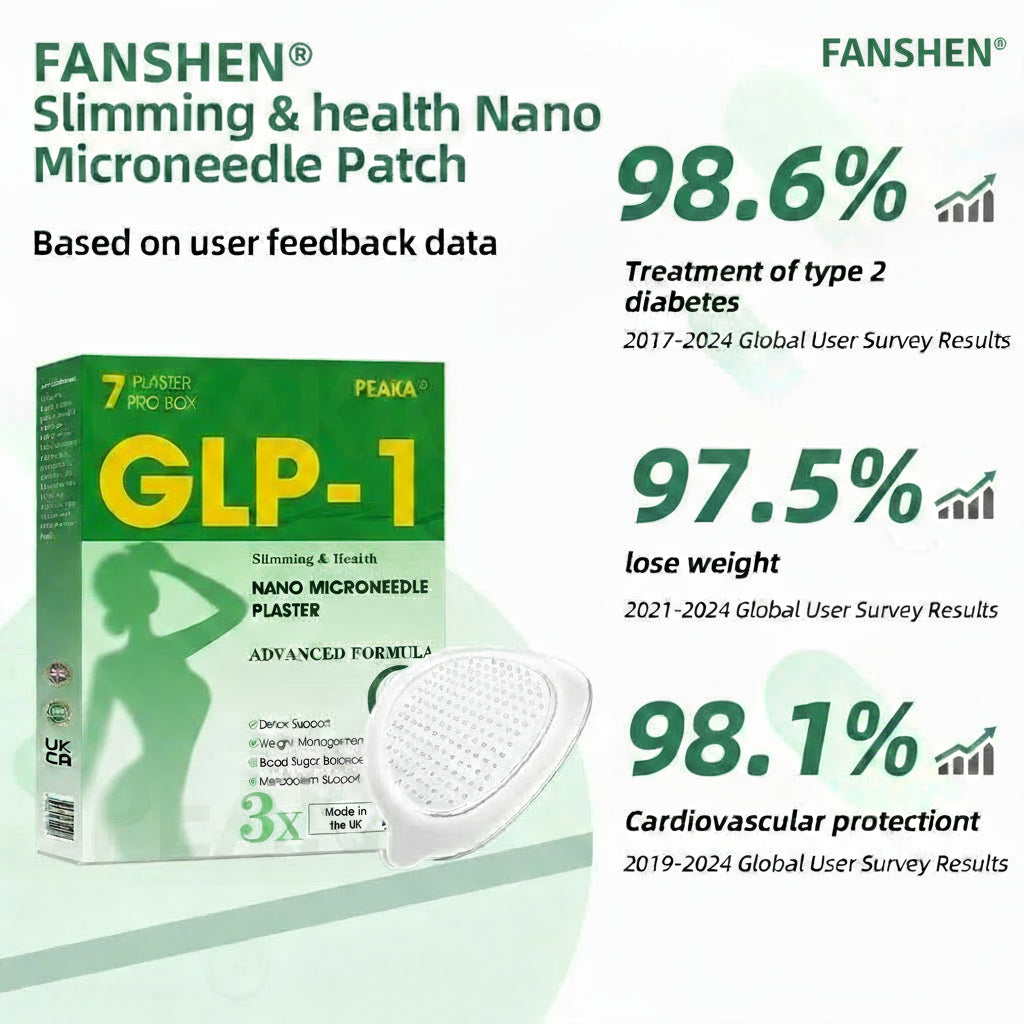 【Final Day – 80% OFF 💜】FANSHEN® NIDDK-Tirzepatide Slimming & Health Nano Microneedle Patch🇬🇧 Painless | 24/7 Fat-Burning Support | Drop a Stone Fast | Up to 90% Sugar Reduction