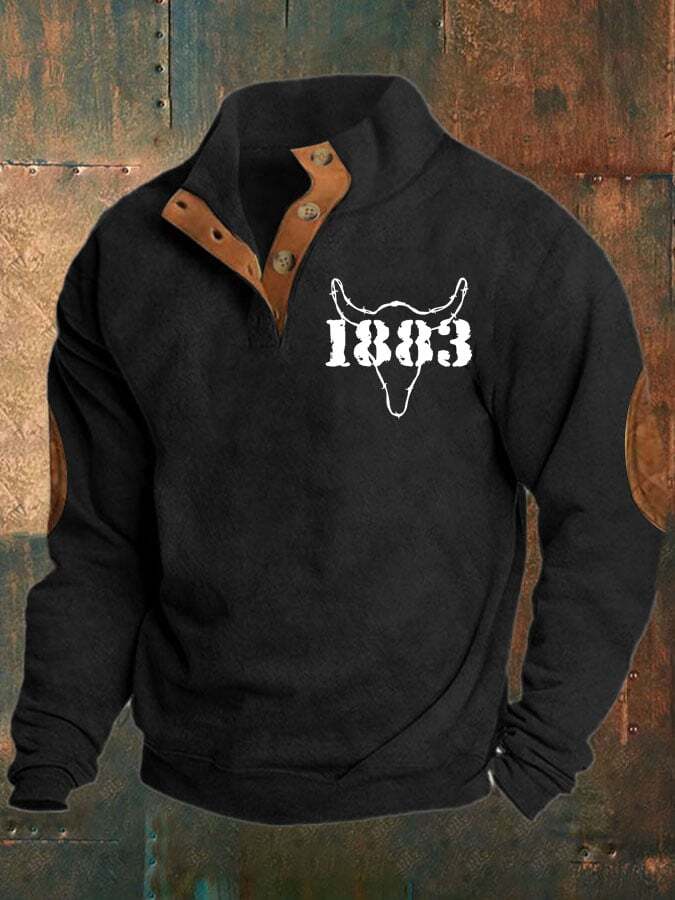 Men's Vintage 1883 Print Long Sleeve Sweatshirt
