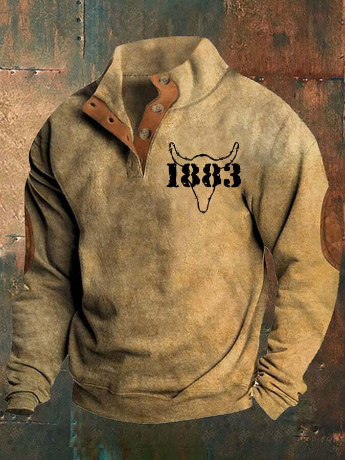 Men's Vintage 1883 Print Long Sleeve Sweatshirt