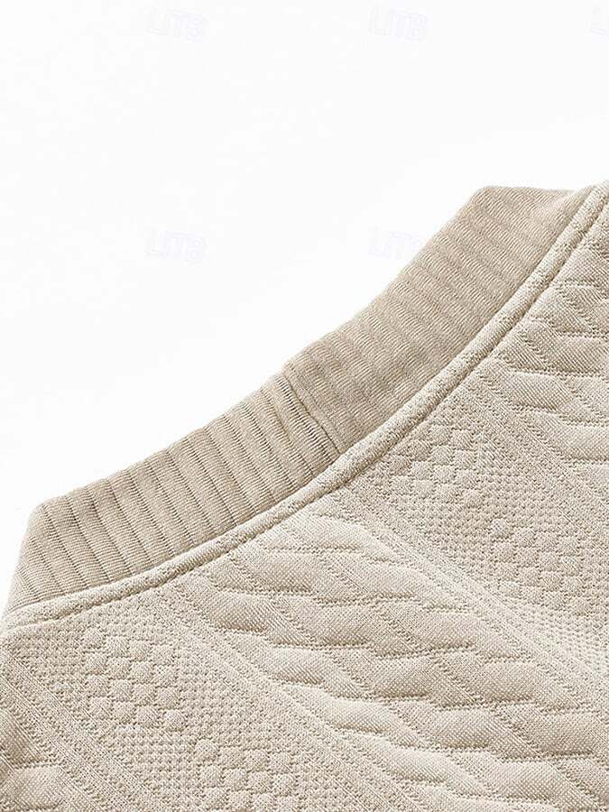 Men's Vintage Jacquard Button V-Neck Cardigan