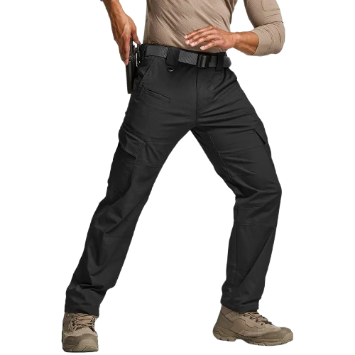 8-Pack Men's Flex Ripstop Tactical Pants, Water Resistant Stretch Cargo Pants, Lightweight EDC Hiking Work Pants