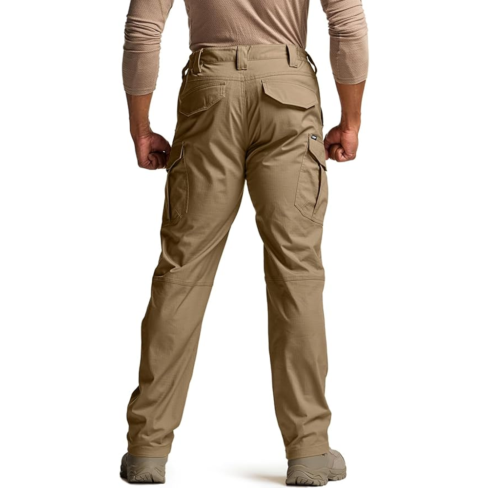 8-Pack Men's Flex Ripstop Tactical Pants, Water Resistant Stretch Cargo Pants, Lightweight EDC Hiking Work Pants