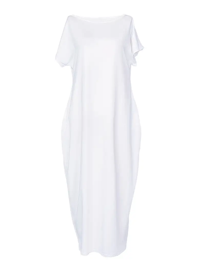 🔥🔥PROMOTION-Women's Solid Color Batwing Sleeve Lounge Dress