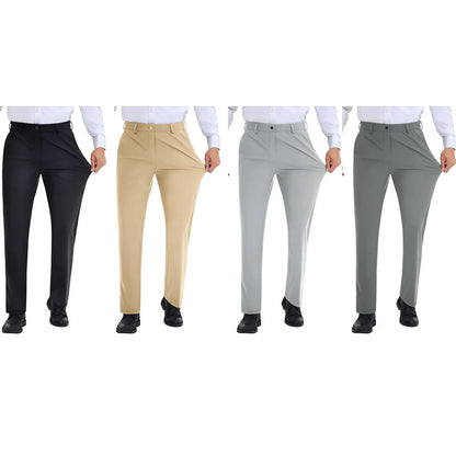 Men's Stretch Dress Pants with Expandable Waist