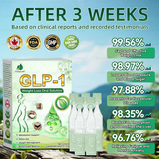 CrazyLeaf® 💎Meglutide GLP-1 Activating Oral Solution with Collagen & Matrixyl 3000|💎Obesity,Cardiovascular Diseas, Diabetes, Sleep Apnea, Joint Problems and More