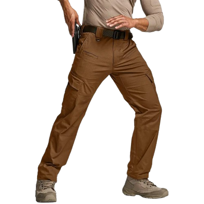 8-Pack Men's Flex Ripstop Tactical Pants, Water Resistant Stretch Cargo Pants, Lightweight EDC Hiking Work Pants