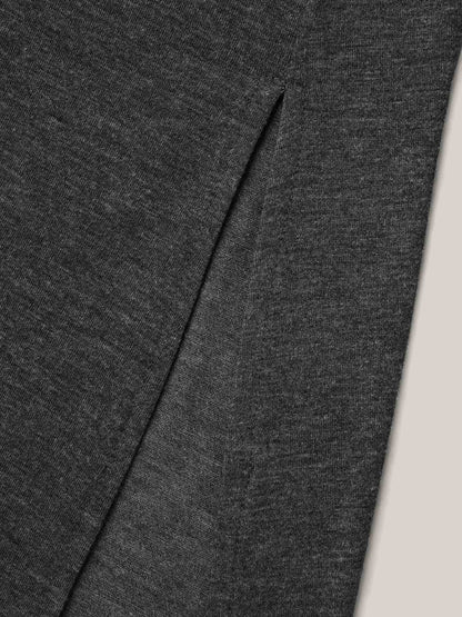 Solid Slit Round Neck Tunic T-Shirt