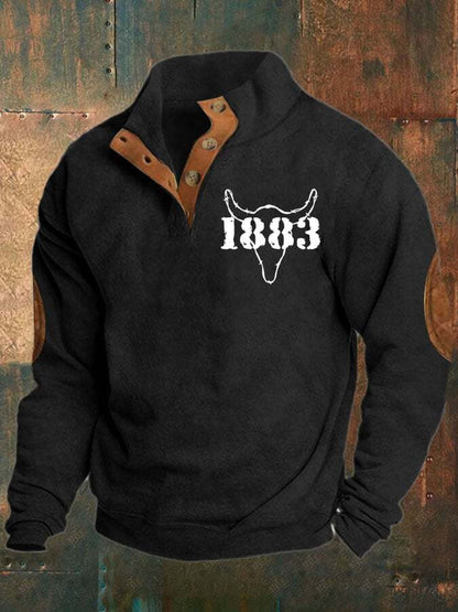 Men's Vintage 1883 Print Long Sleeve Sweatshirt