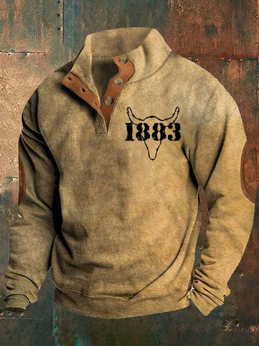 Men's Vintage 1883 Print Long Sleeve Sweatshirt
